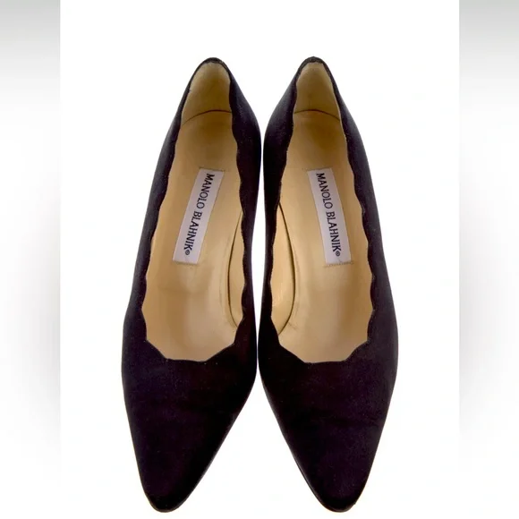 Manolo Blahnik Pumps black satin 36 - Picture 2 of 6